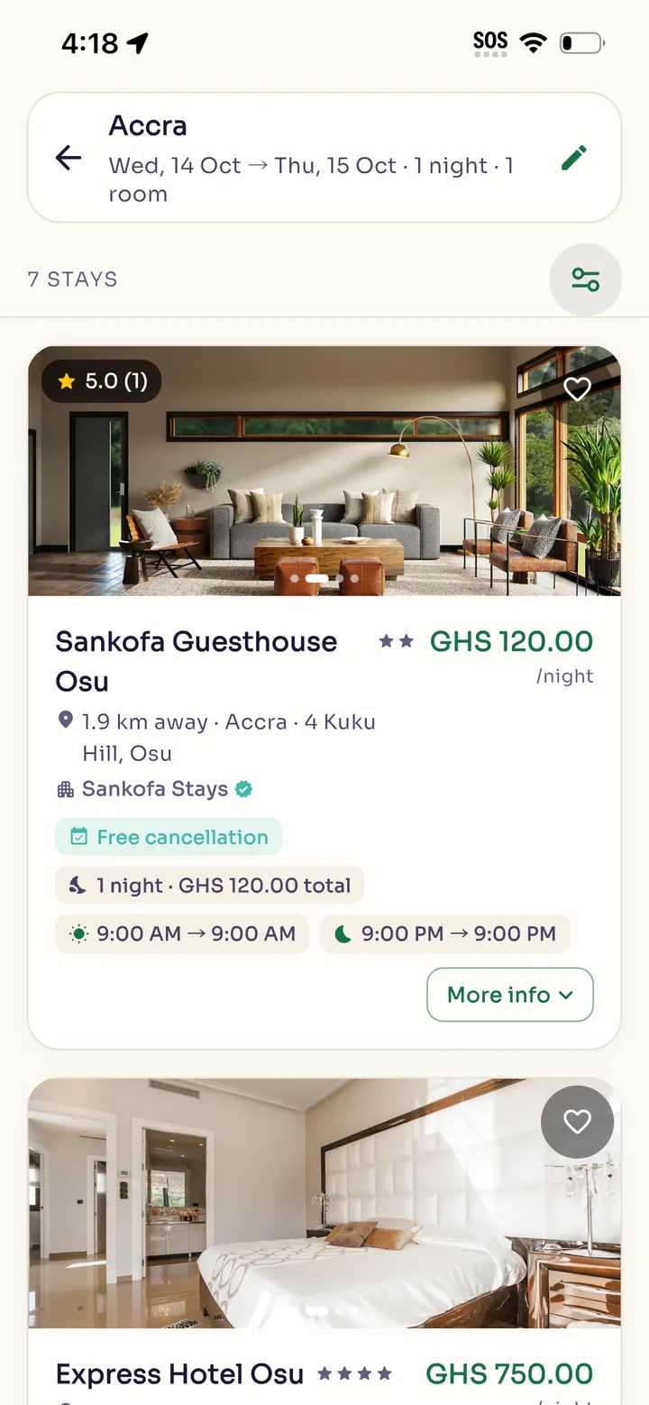 Stays in Accra in Zoomaa: guesthouses with photos, ratings and nightly prices